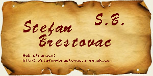 Stefan Brestovac vizit kartica